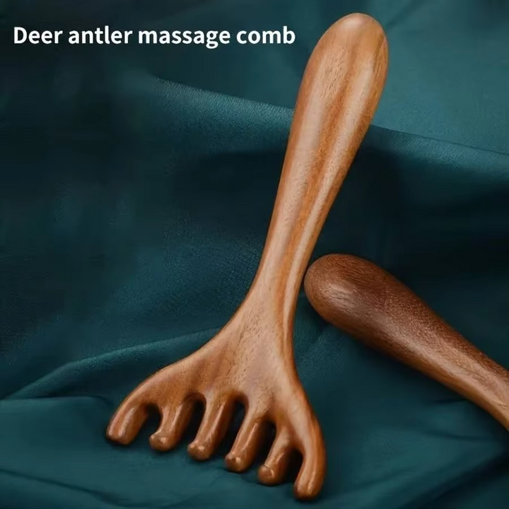 Skanto | Sandeltre Gevir-formet Gua Sha Hodebunnmassasje