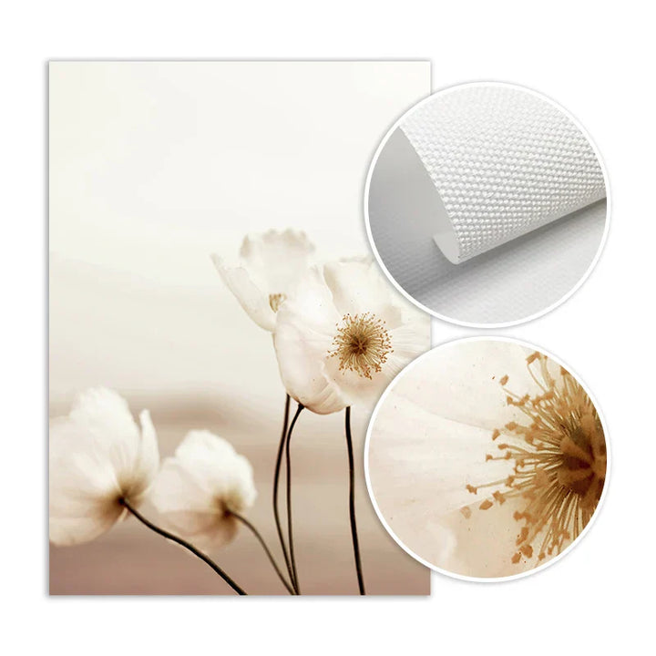 Simple Nature Floral Landscape Gallery Wall Art Fine Art Canvas Prints Minimalist Nordic Pictures for Living Room Scandinavian Home Decor | Skanto
