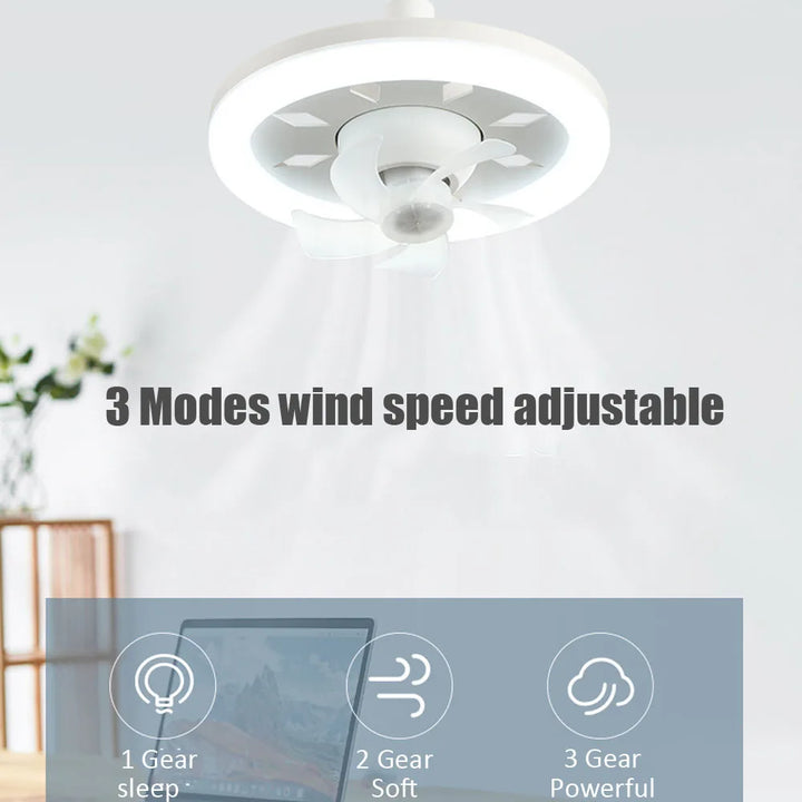 Skanto | 2 i 1 Svingbar Vifte LED Lampe