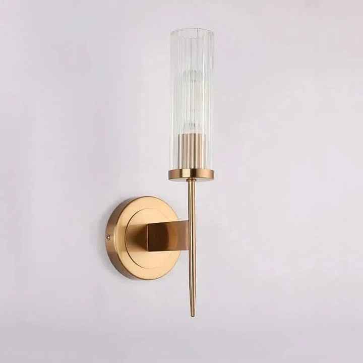 Skanto | Vegglampe i rustfritt stål med glasskjerm