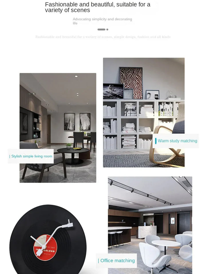 Skanto | Musikalisk Vinyl Plakatveggklokke
