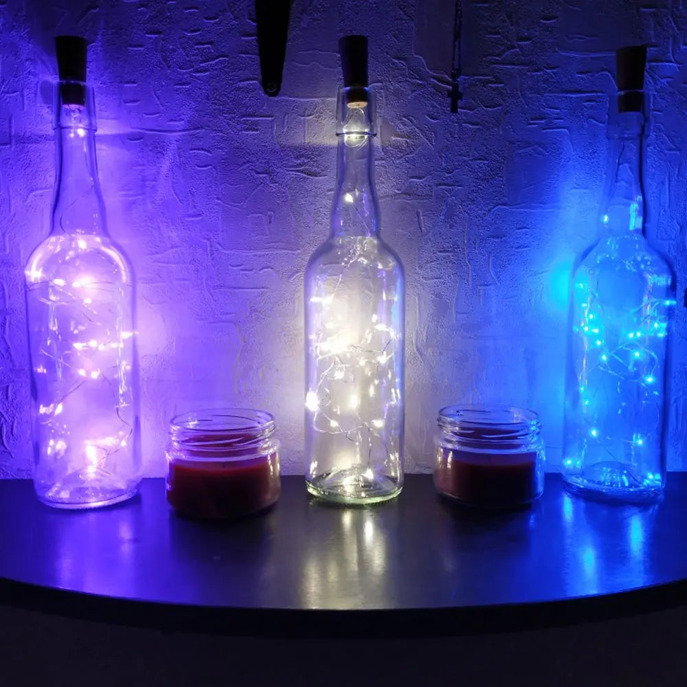 Skanto | LED eventyrlys for flasker – dekorative lys med tråd for kreativ belysning og DIY-prosjekter