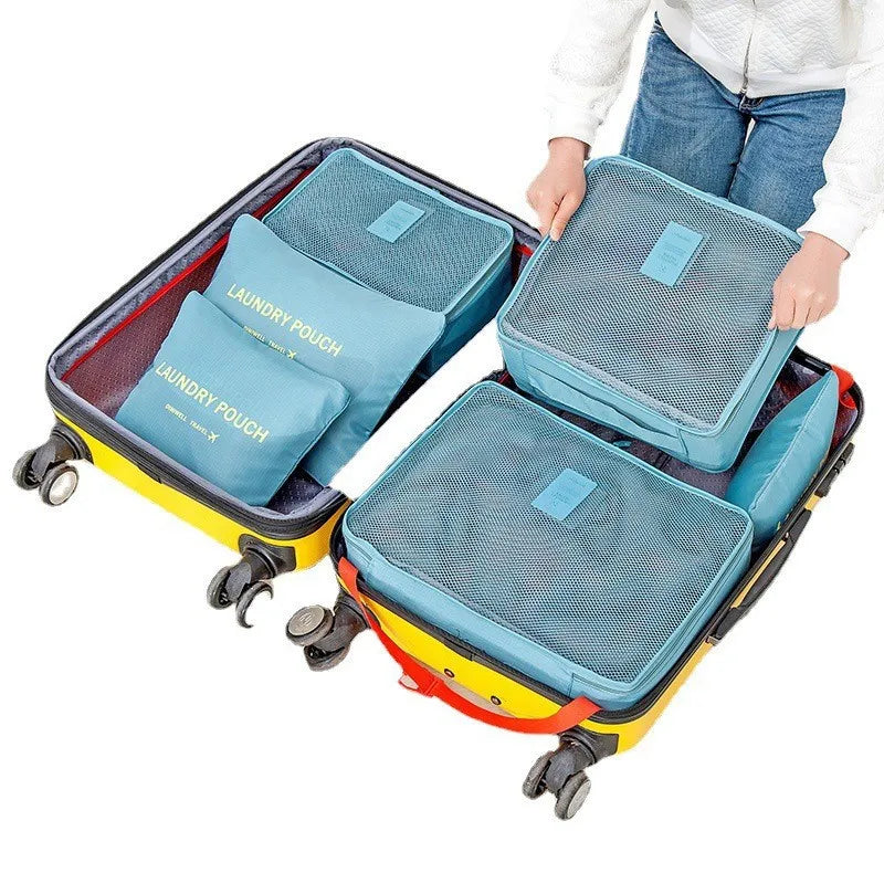 Norvo | TRAVORO Pakkekube Sett | 6-delt | Vanntett & Ekstra Volum | Koffertorganisator for Menn