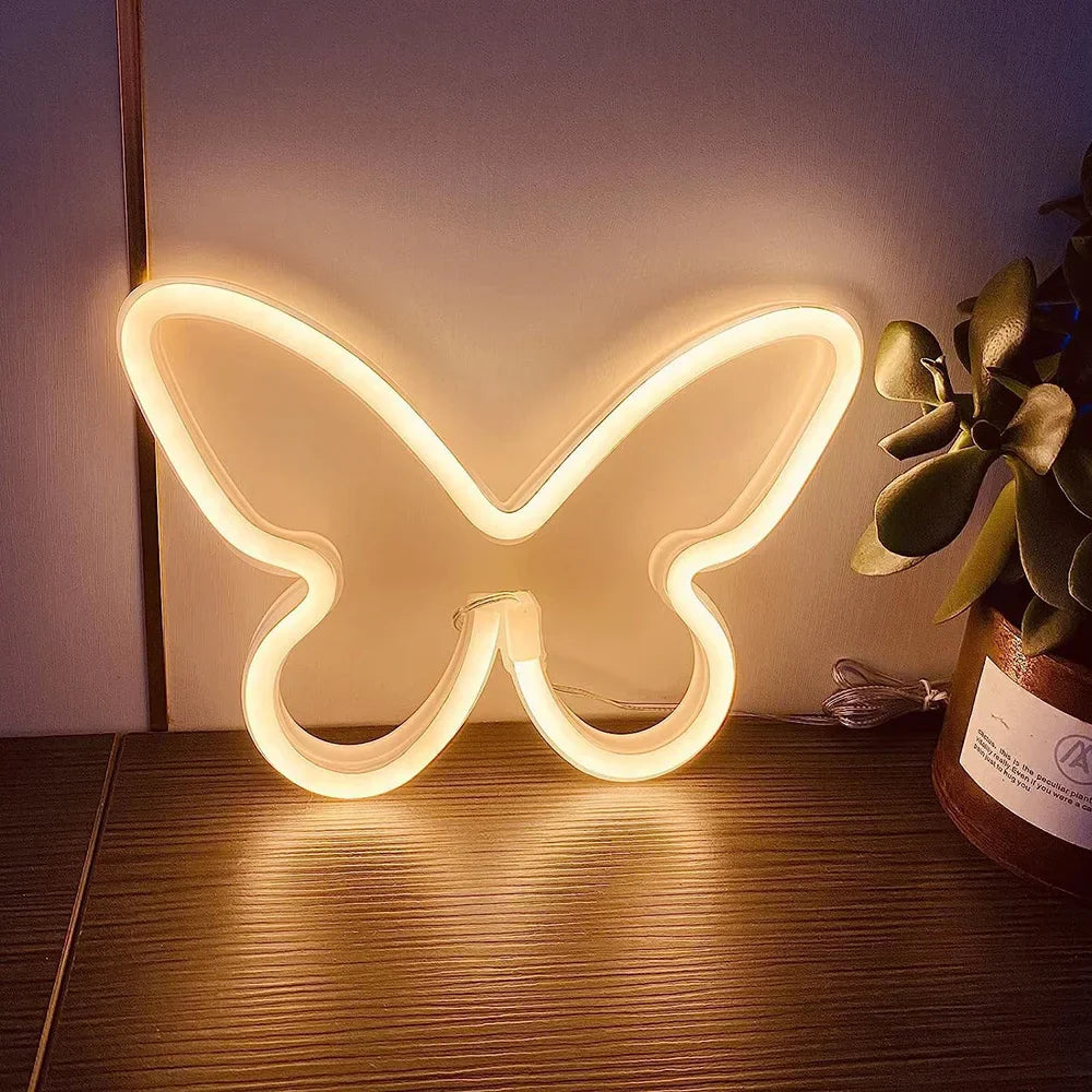 Skanto Neon Skilt – USB/Batteridrevet LED Neon Lys for Hjemmedekorasjon