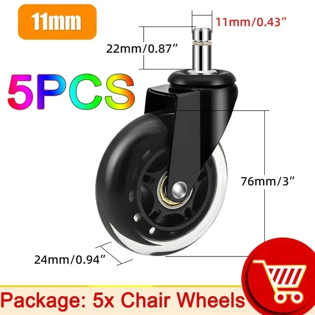 Skanto | Svivelruller Kontorstolhjul  5PCS