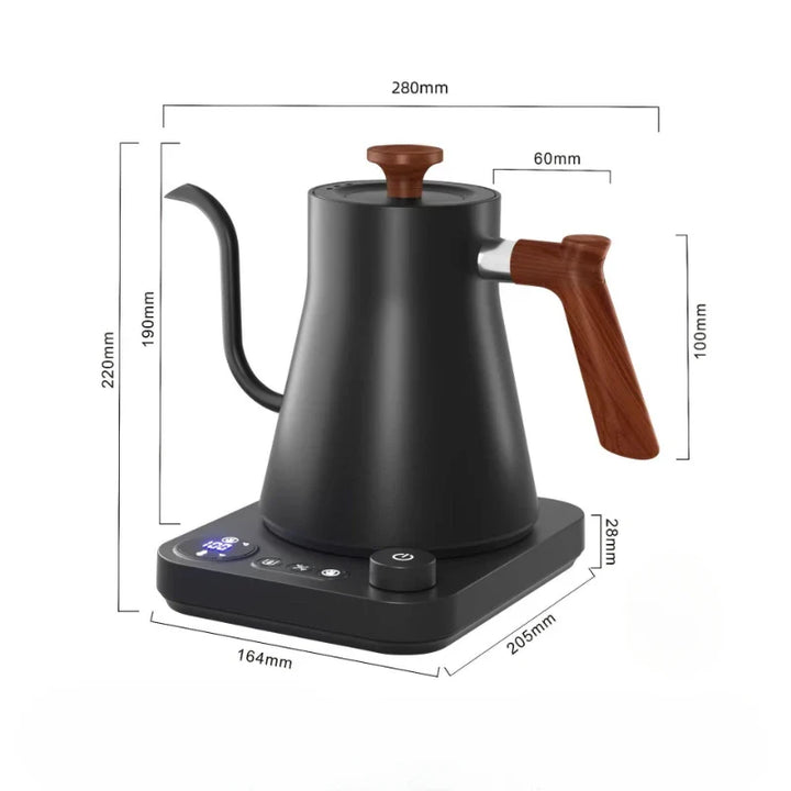 Skanto | 1200W Intelligent Elektrisk Vannkoker - Goose Neck Hånd Brygget Kaffe-kanne for Melkepulver & Presis Brygging