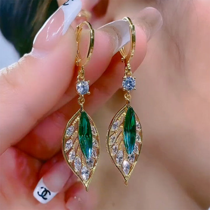 Skanto | Leaf Shiny Zircon Øredobb