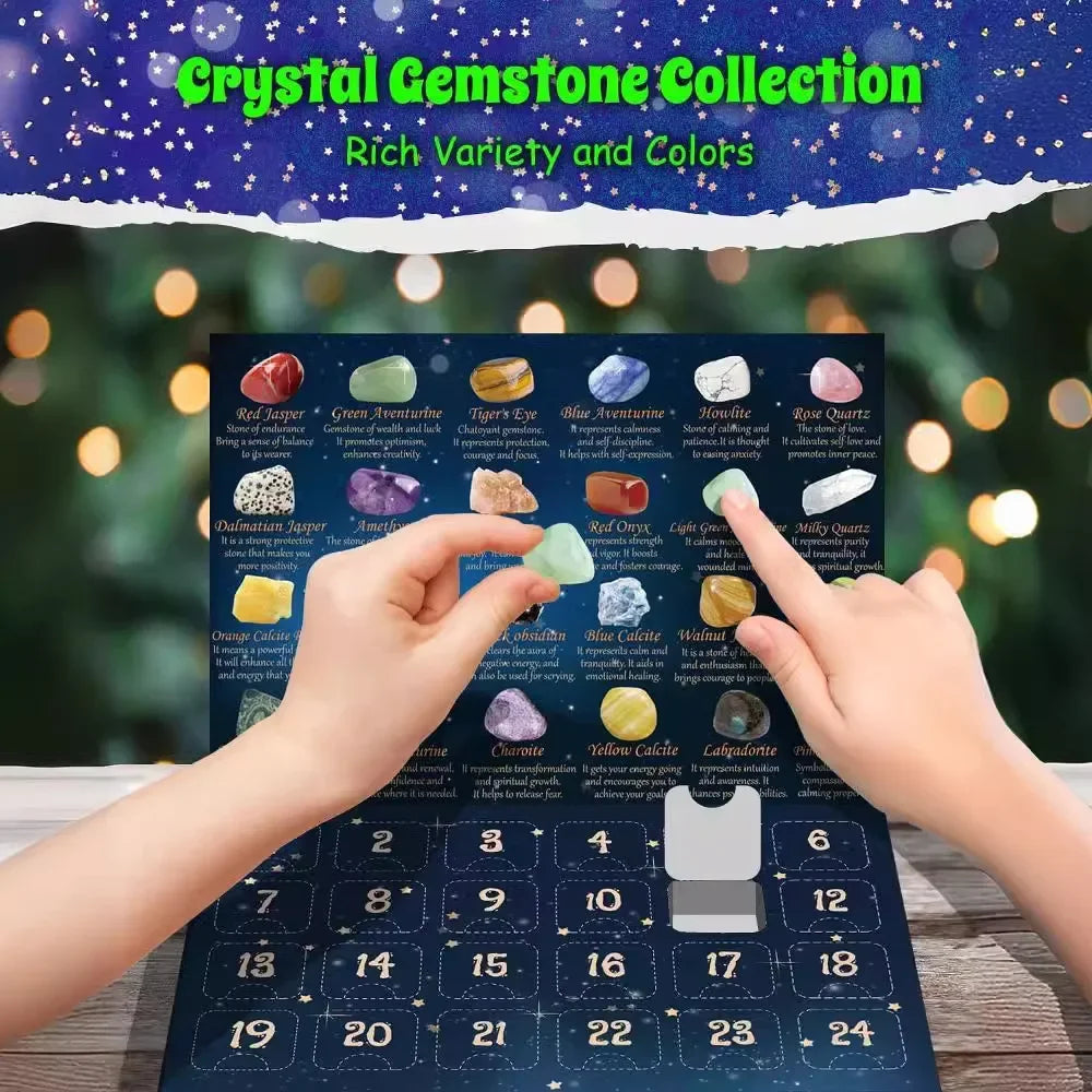 Skanto | GemSpark – Adventskalender med 24 edelsteiner – For barn og samlere