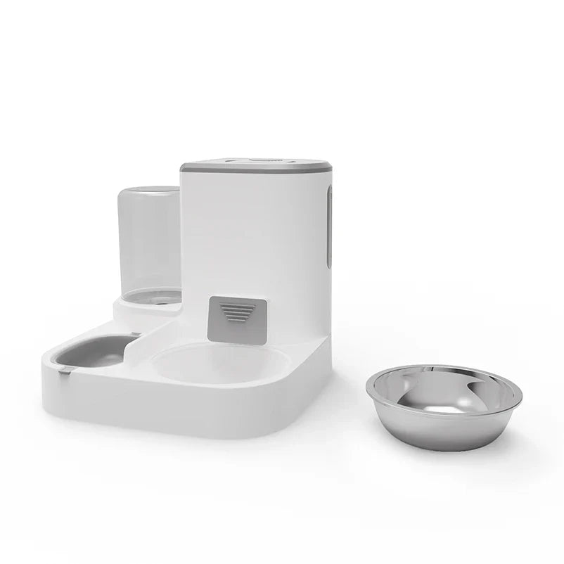 Norvo | Feedipet Mat & Vann Dispenser for Katter & Hunder | Automatisk Fylling | 2-i-1 Skålsett