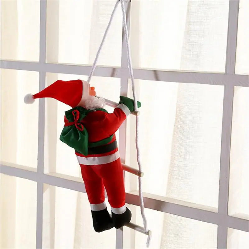 Klatrende julenisse dekorativ figur for hanging – Festlig vindusdekorasjon til jul, hengende juledekorasjon til stue og vinduer | Skanto