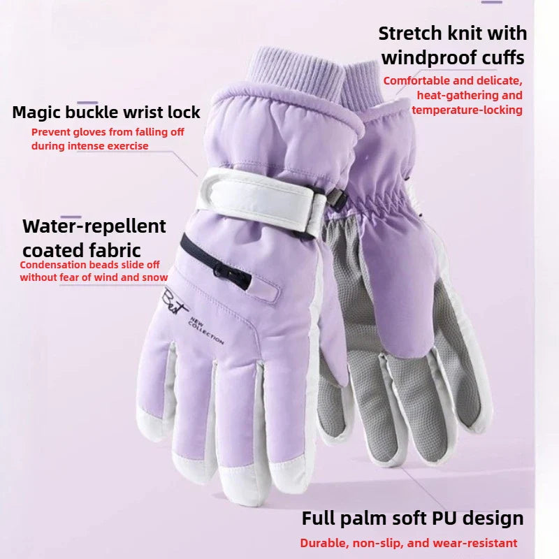 Skanto | GlacioShield Pro Hansker | Vanntette Vinterhansker | Berøringsskjerm & Sklisikker | Varm Fleece Fôr for Ski, Sykling & Utendørs