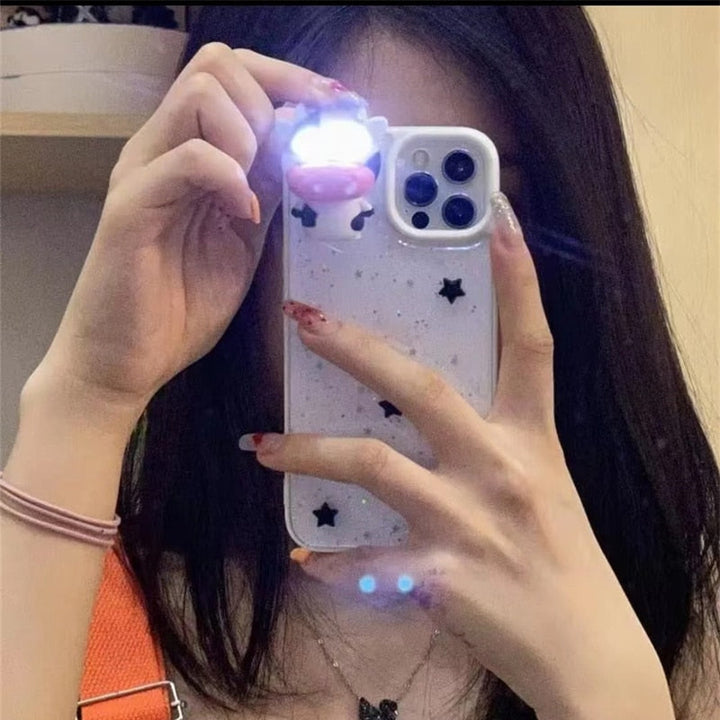 Skanto | Glødende Ku 3D Transparent iPhone Deksel