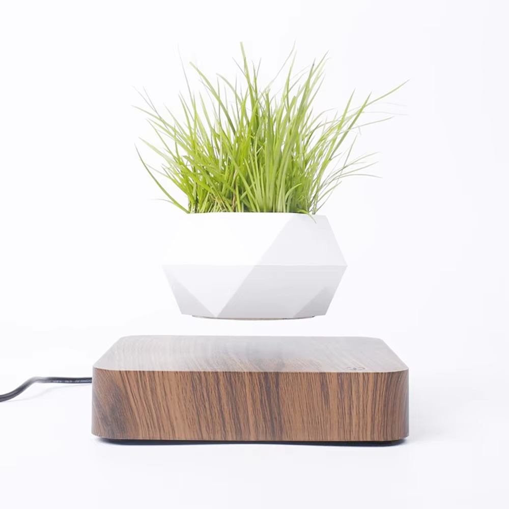 Skanto | Magnetisk svevende Bonsai Plantekrukke, Flytende Blomsterkrukke for Hjem og Kontor Dekor