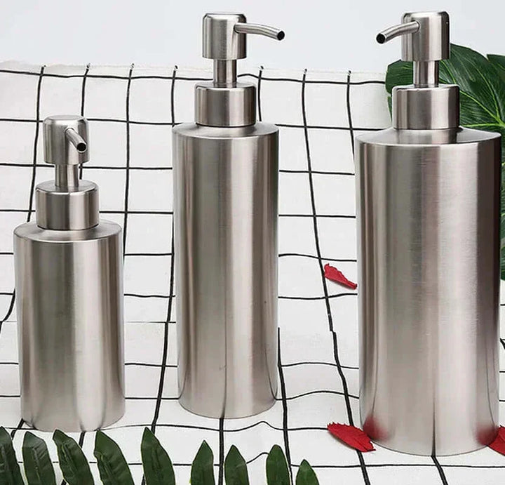 Elegant rustfritt stål håndpumpedispenser 250ml/350ml/550ml