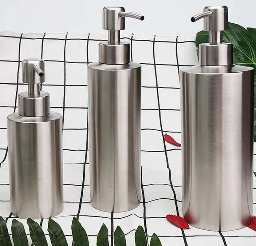 Skanto | Elegant Rustfritt Stål Håndpumpe Såpedispenser 250ml/350ml/550ml