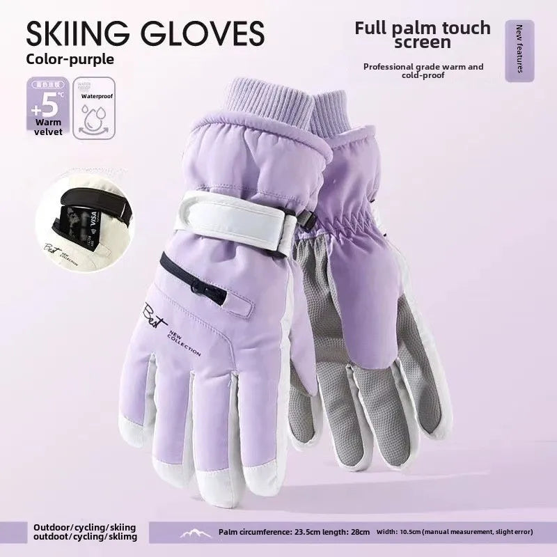 Skanto | GlacioShield Pro Hansker | Vanntette Vinterhansker | Berøringsskjerm & Sklisikker | Varm Fleece Fôr for Ski, Sykling & Utendørs