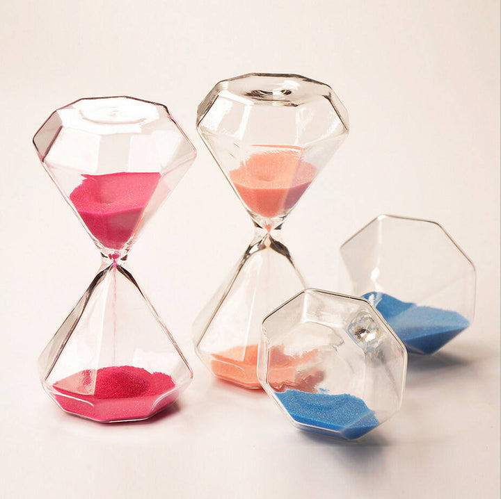 Skanto | 5–60 Minutters diamant sandglass, sandglass, sandglass, barnegave, sandglass, hjemmeinnredning, tilgjengelig i flere fargealternativer