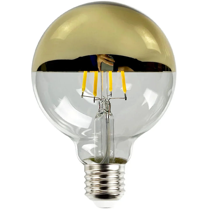 Vintage LED Lyspære – Retro Bordlampe med Trebase | Skanto