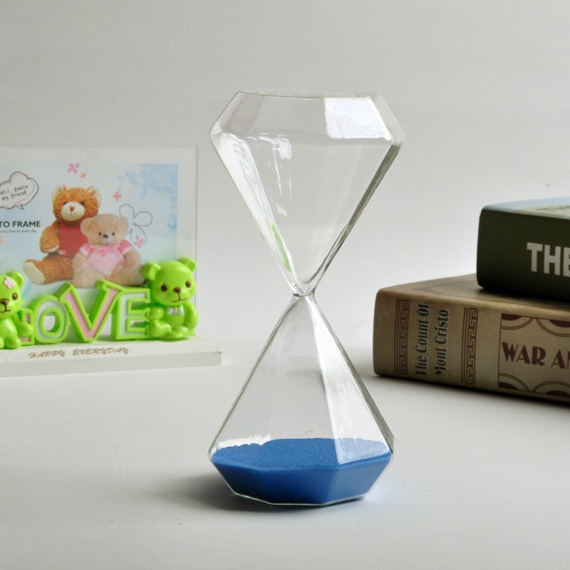 Skanto | 5–60 Minutters diamant sandglass, sandglass, sandglass, barnegave, sandglass, hjemmeinnredning, tilgjengelig i flere fargealternativer
