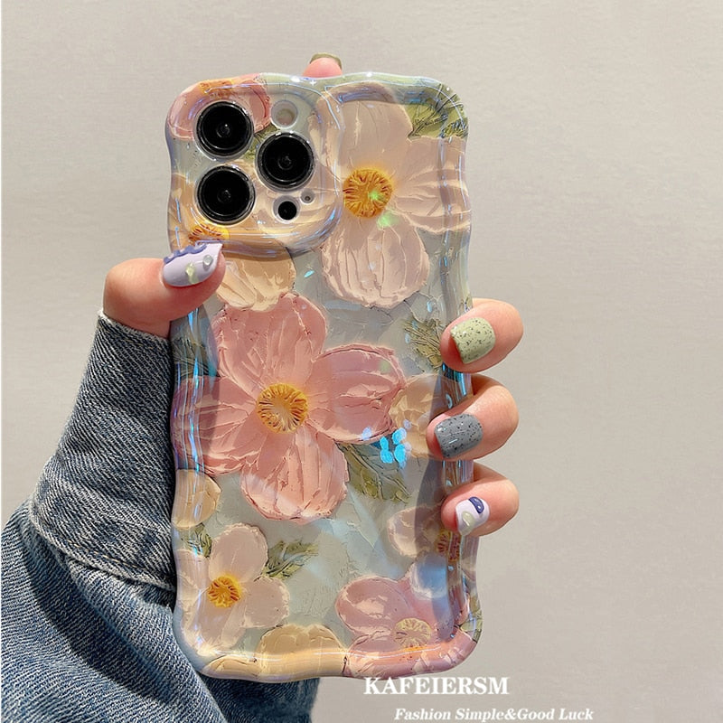 Skanto | Blossom Glow Blomster Mønster iPhone Etui
