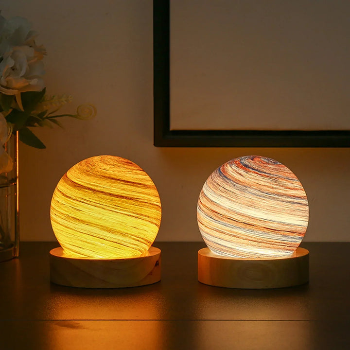 3D Krystall Planet Atmosfære Nattlampe | Skanto