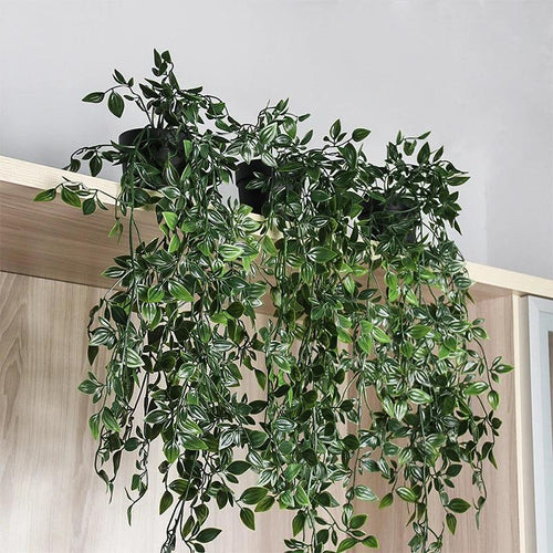 Skanto | VerduraLine Künstig Plante Hengende | Eviggrønn & Vedlikeholdsfri | 90 cm Dekorasjon | Frisk Naturlig Design