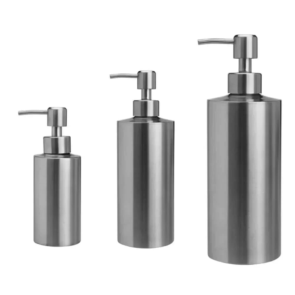 Elegant rustfritt stål håndpumpedispenser 250ml/350ml/550ml