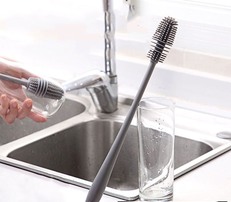 BrushMaster – Silikon oppvaskbørste for flasker og glass Skanto