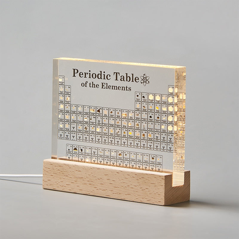 Skanto | Utdannende Akryl Naturfag Periodisk Tabell Dekor
