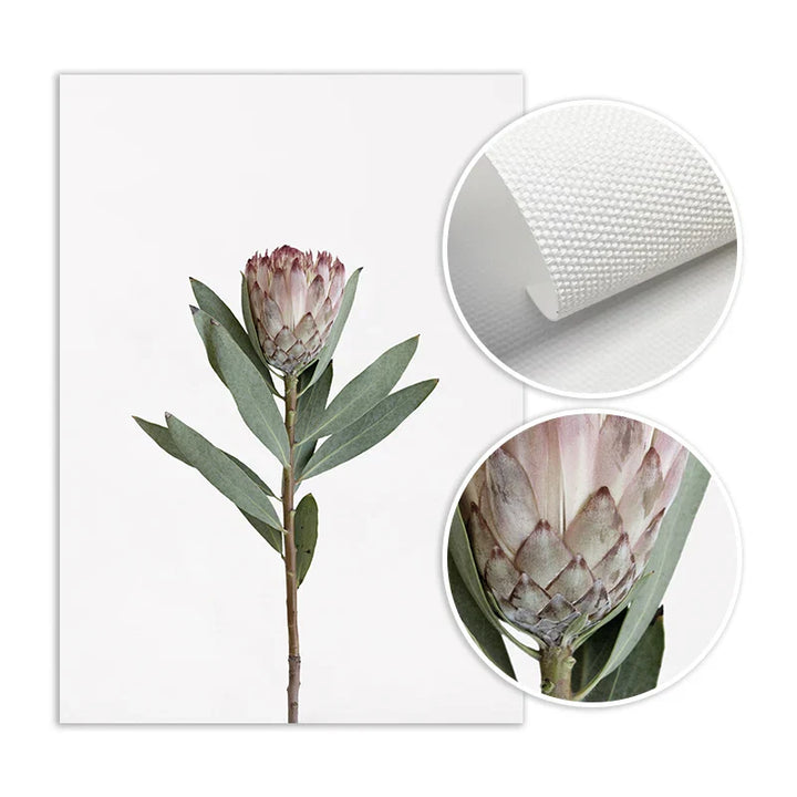 Minimalist Pink Floral Botanical Wall Art Fine Art Canvas Prints Posters Elegant Pictures For Nordic Living Room Dining Room Bedroom Art Decor | Skanto