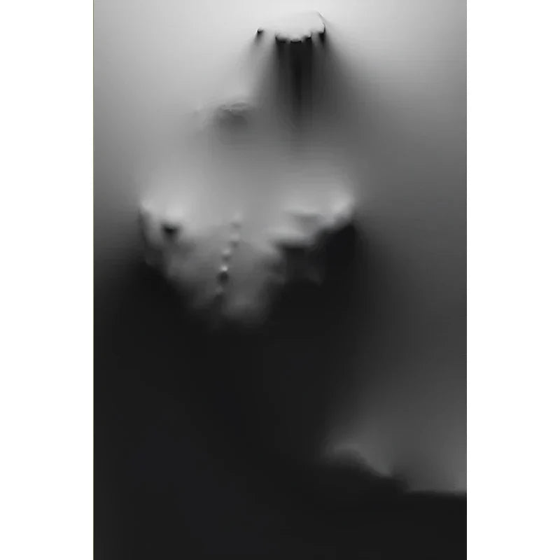 Modern Art Abstract Ghostly Figures on Wall Canvas Prints Black White Wall Art Posters Pictures for Living Room Bedroom Art Decor | Skanto