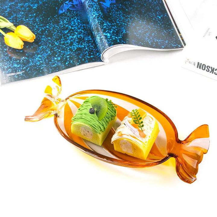 Candy-formet glass snacktallerken | Skanto