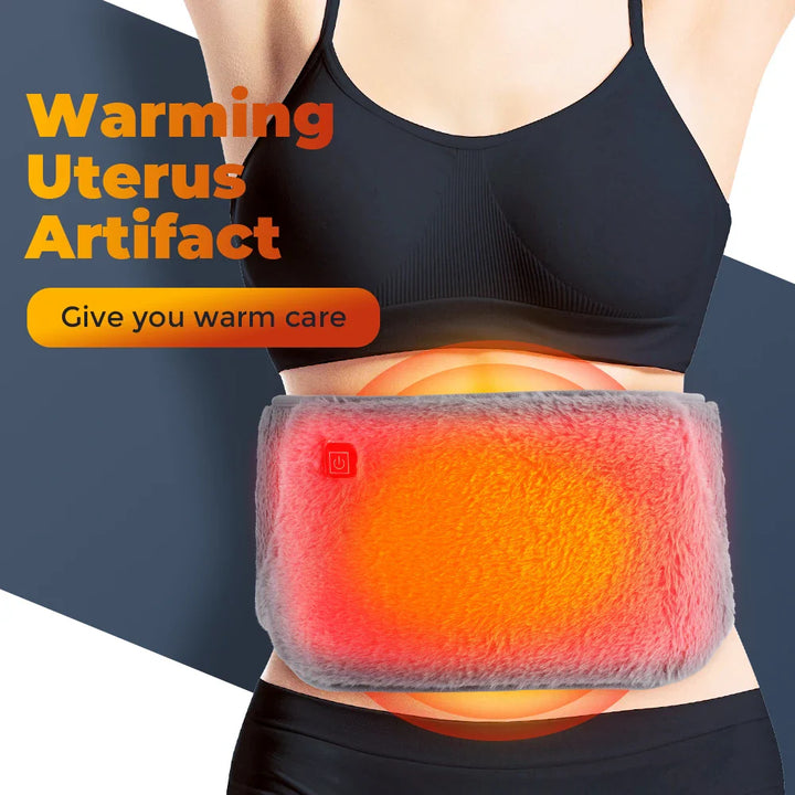 Skanto | ThermaBelt Pro | Elektrisk varmebelte med grafen-teknologi | 3-trinns temperaturkontroll | Hånd- og midjevarmer laget av krystallfløyel | USB-drevet
