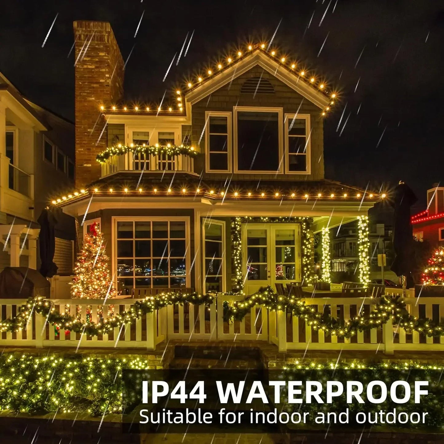 Norvo | LED Fyrverkeri Lysstreng Ignisia | Med Fjernkontroll | 30–75 m | 900–2000 LEDer | IP65 Vanntett | For Jul, Halloween & Fester