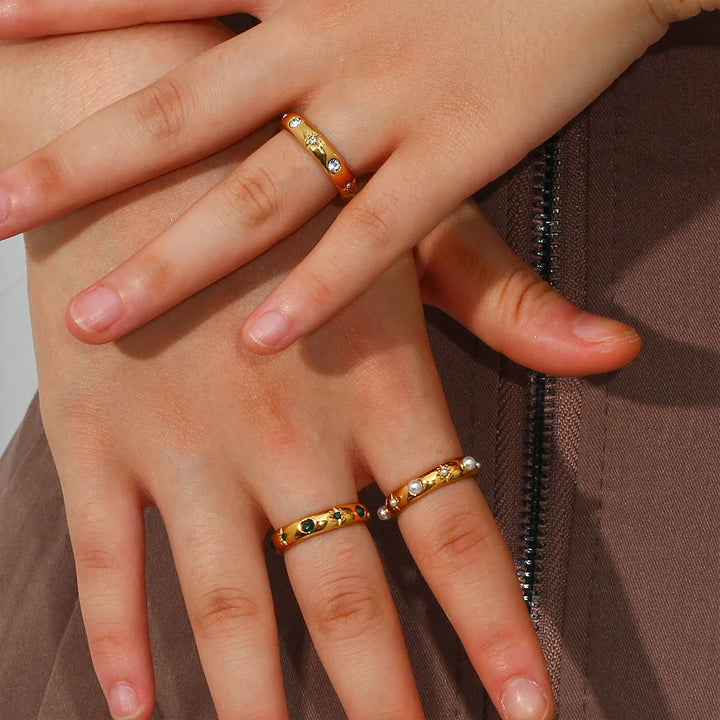Skanto | 18k Stjerne & Stein Inkludert Ring