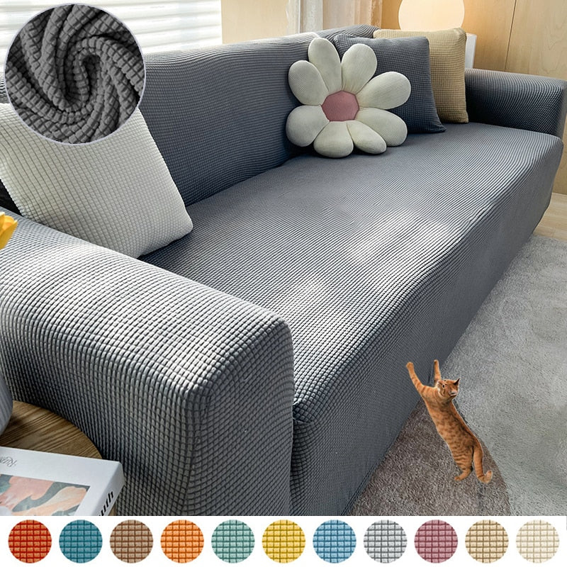 Skanto | FlexiCover Elastisk Sofatrekk – Beskyttelsestrekk for Hjørnesofaer og Standard Sofaer