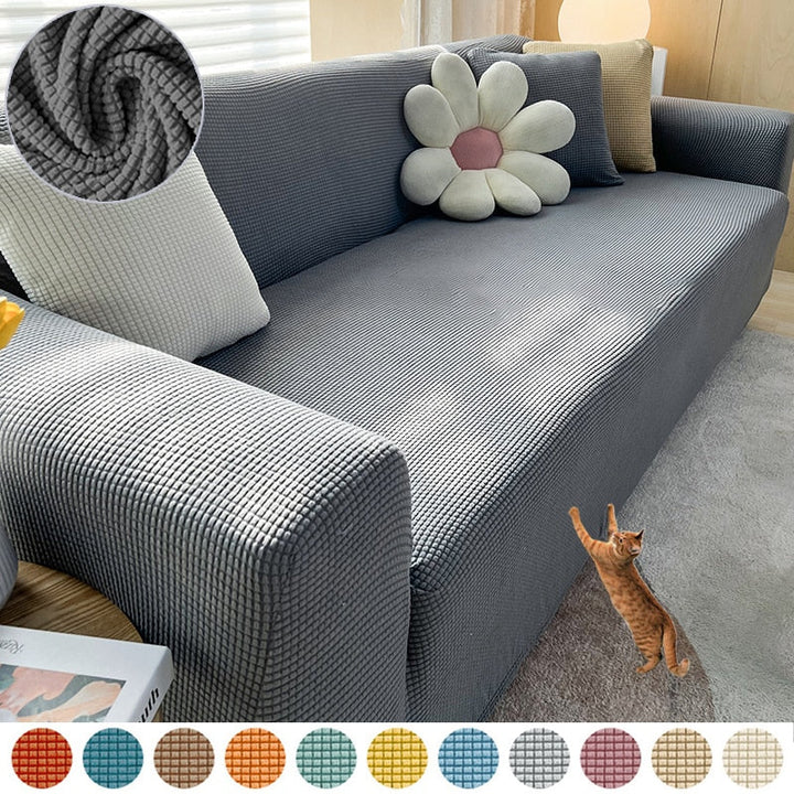 Skanto | FlexiCover Elastisk Sofatrekk – Beskyttelsestrekk for Hjørnesofaer og Standard Sofaer