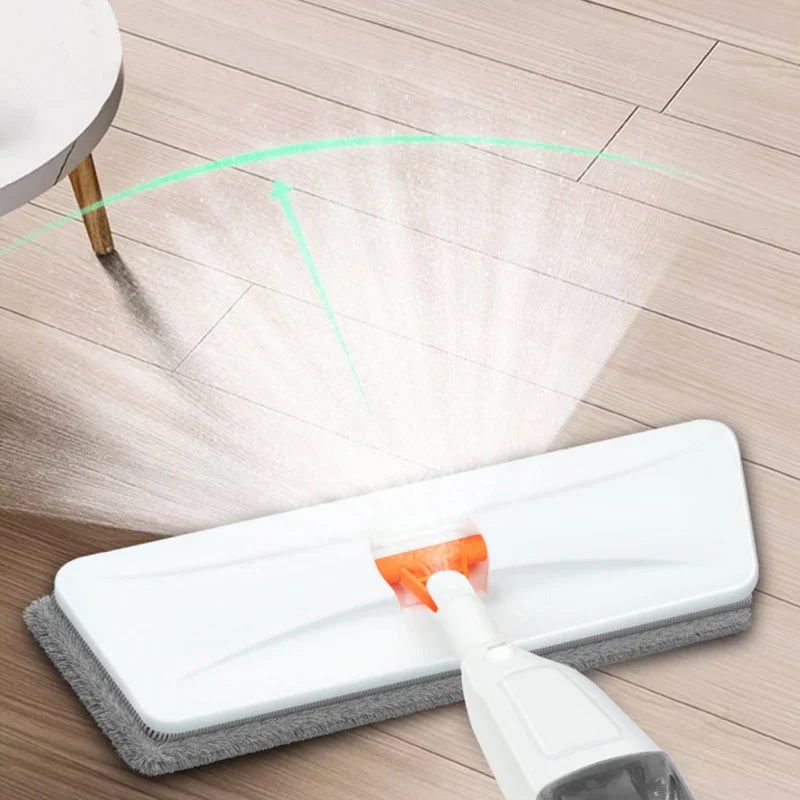 Skanto | Sprayvia Spraymopp med Mikrofiberhode | 360° Svingledd | Flat Mopp System | Gjenbrukbar & Miljøvennlig
