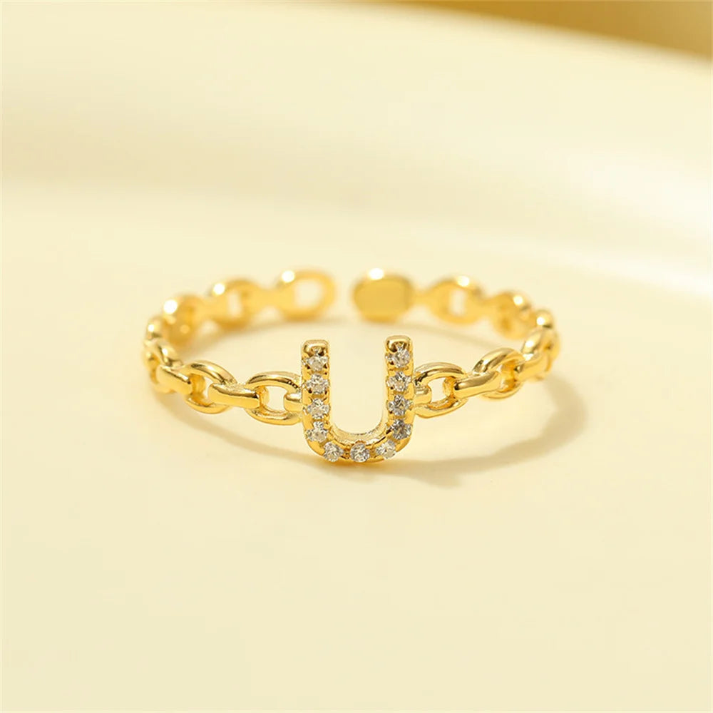 Skanto | Delikat Diamant Bokstav Initial Ring