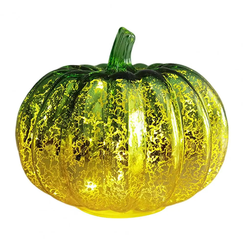Skanto | Aurelia Glow Glass Pumpkin Decoration | Starry Sky Design | LED- og timerfunksjon | Høst & Halloween