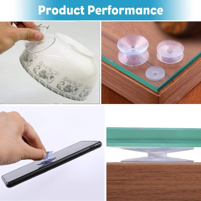 Skanto | 5/20PCS Dobbelt-sidede plast sugekopper - Rutsjesikre klare vakuumsugere for glass, bilvinduer, bordplater, DIY såpeholder