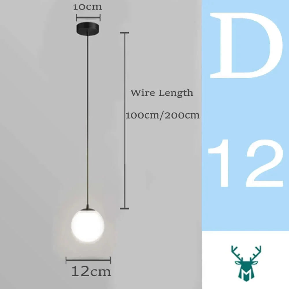 Skanto | Mid-Century Modern Glass Ball Pendant Light