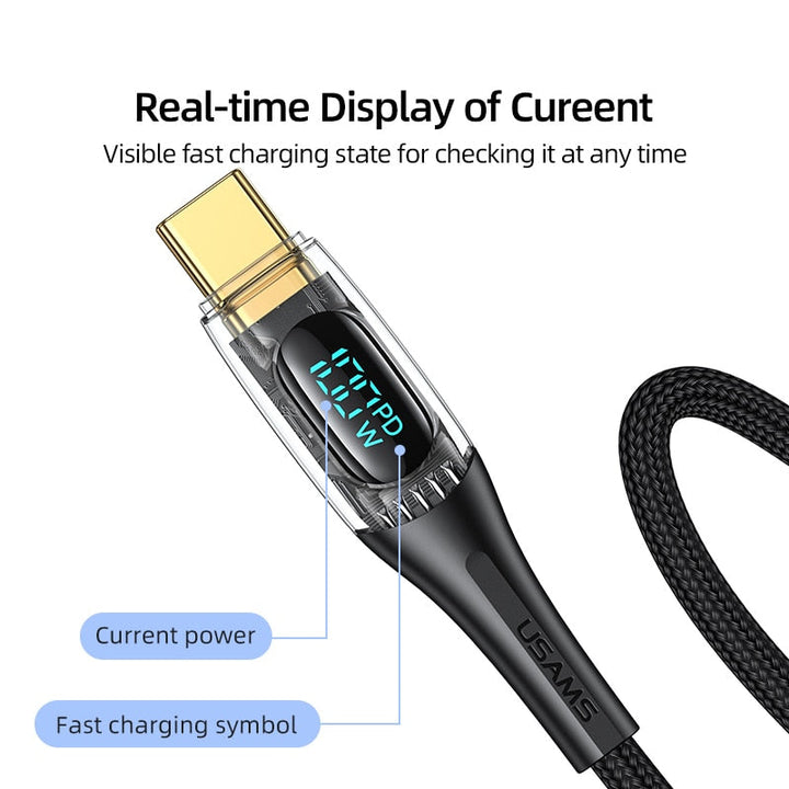 Skanto | Turbo Connect Led Display Rask Telefon Lading Kabel