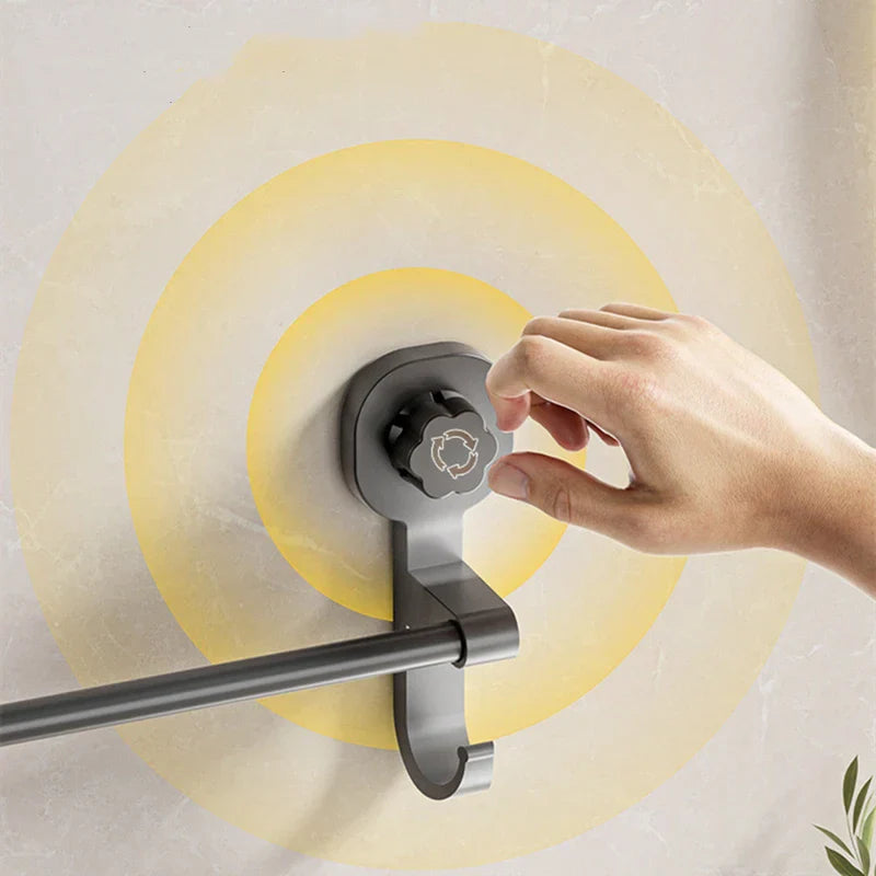 MagnaGrip Power Suction Cup Håndkleholder – Svart selvklebende håndkleholder uten boring Skanto