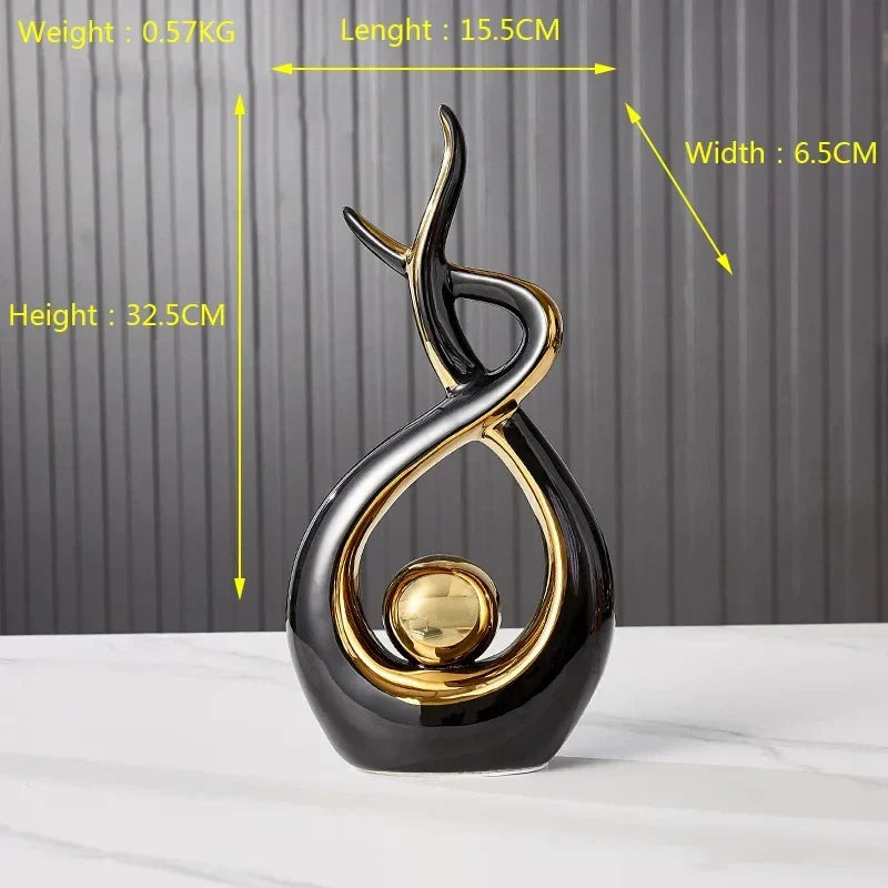 Norvo | ScandiForm Keramisk Figur | Nordisk Hjem Dekor | Håndlaget Skulptur | Hjemmetilbehør for Stue og Kontor