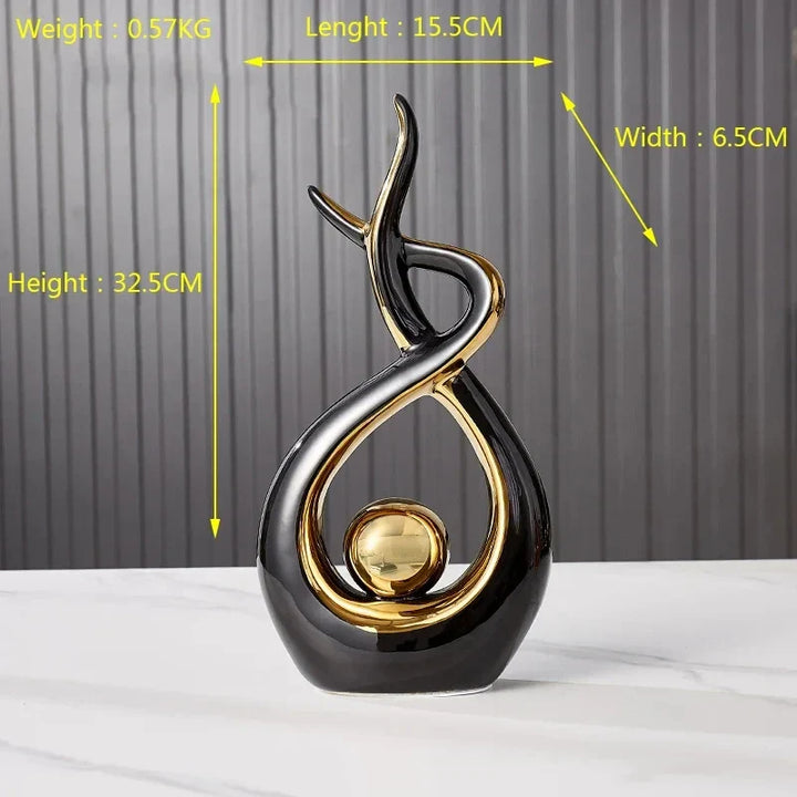 Skanto | ScandiForm Keramisk Figur | Nordisk Hjem Dekor | Håndlaget Skulptur | Hjemmetilbehør for Stue og Kontor