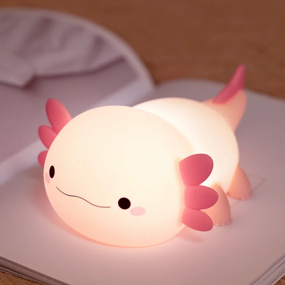 Skanto | QuackGlow LED Nattlys | Sød and Design | Myk Silikon | 3 Lysnivåer | USB-ladbar | 12 × 10 × 12 cm