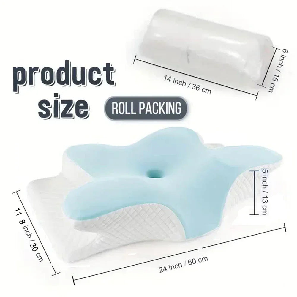 Sommerfuglformet minneskum ergonomisk pute | Skanto