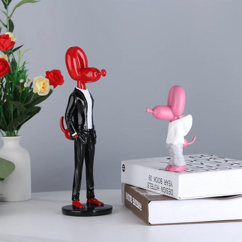 Skanto Ballon Hund Statue Harz Skulptur Hjem Decor Moderne Nordic Hjem Dekorasjon Tilbehør for Stue Dyr Figurer
