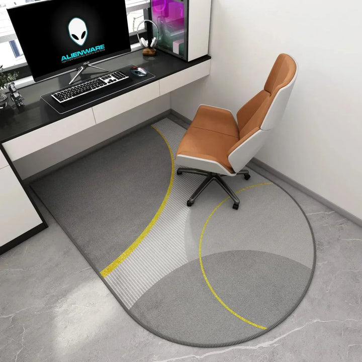 Skanto | Winnie Geometrisk Kontorstolmatte – Myk Vaskbar Non-Slip Design